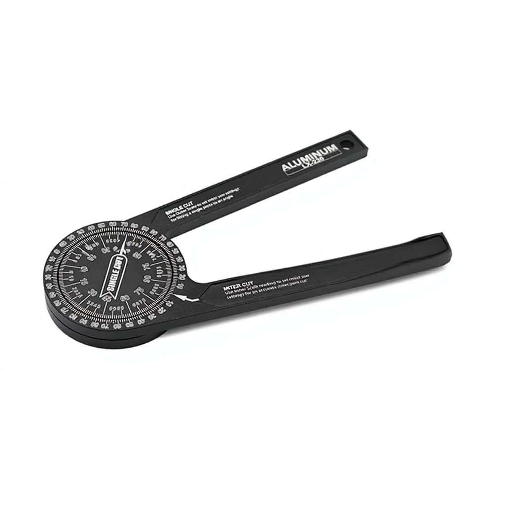 Carpentry 360 Degree Aluminum Alloy Angle Ruler Protractor with 1mm Accuracy for Woodworking and Miter Saw