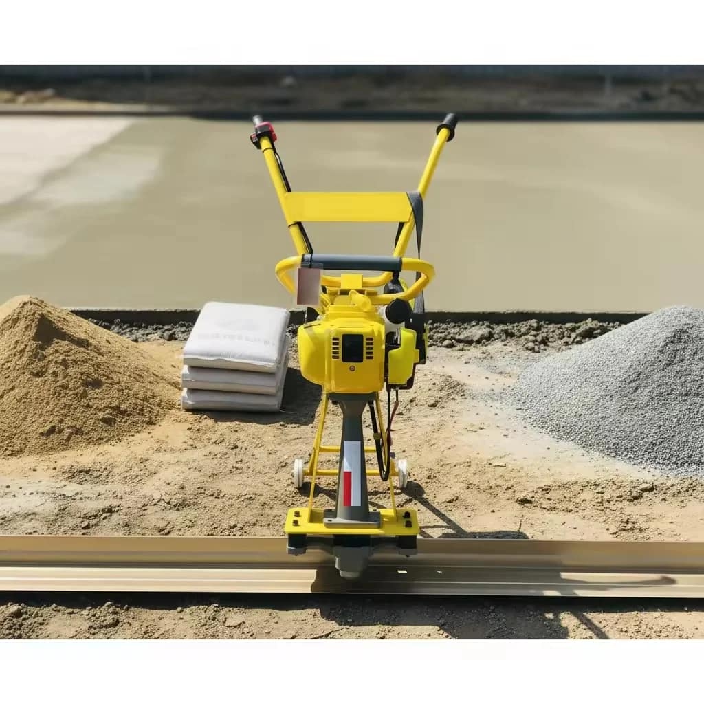 Electric 220V Motor Vibrating Ruler Concrete Pavement Leveling Machine Short Turning Radius Large Earthquake Force Applications