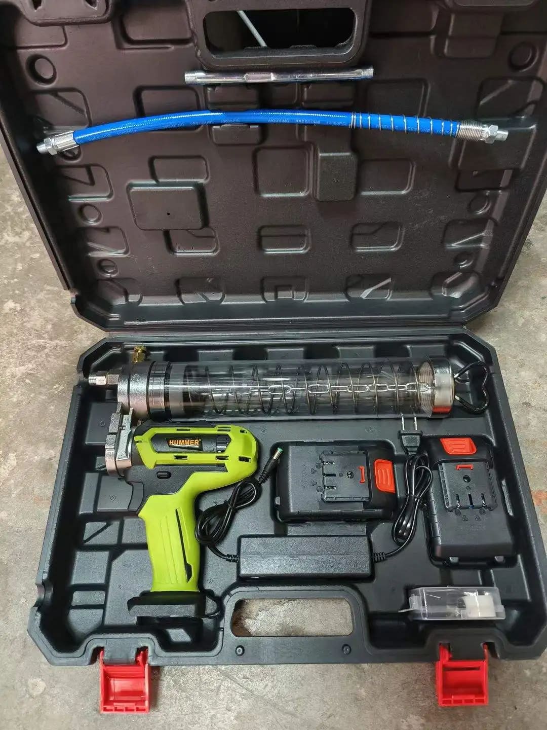 Lithium Battery Electric Grease Gun Automatic Cordless with Hard Case OEM 304 Stainless Steel