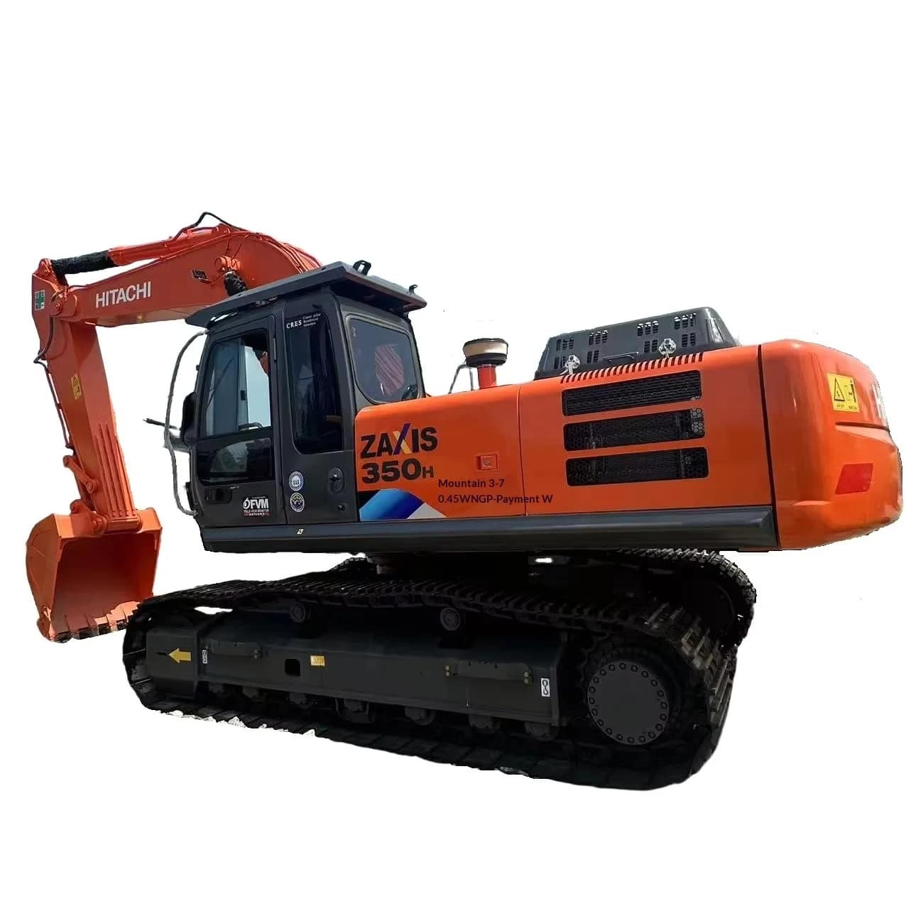 90% New ZAXIS/Hitachi 350 Crawler Excavator 20-ton Fuel-powered 225kW 2m Bucket 1 Year Warranty Excellent Condition Bosch