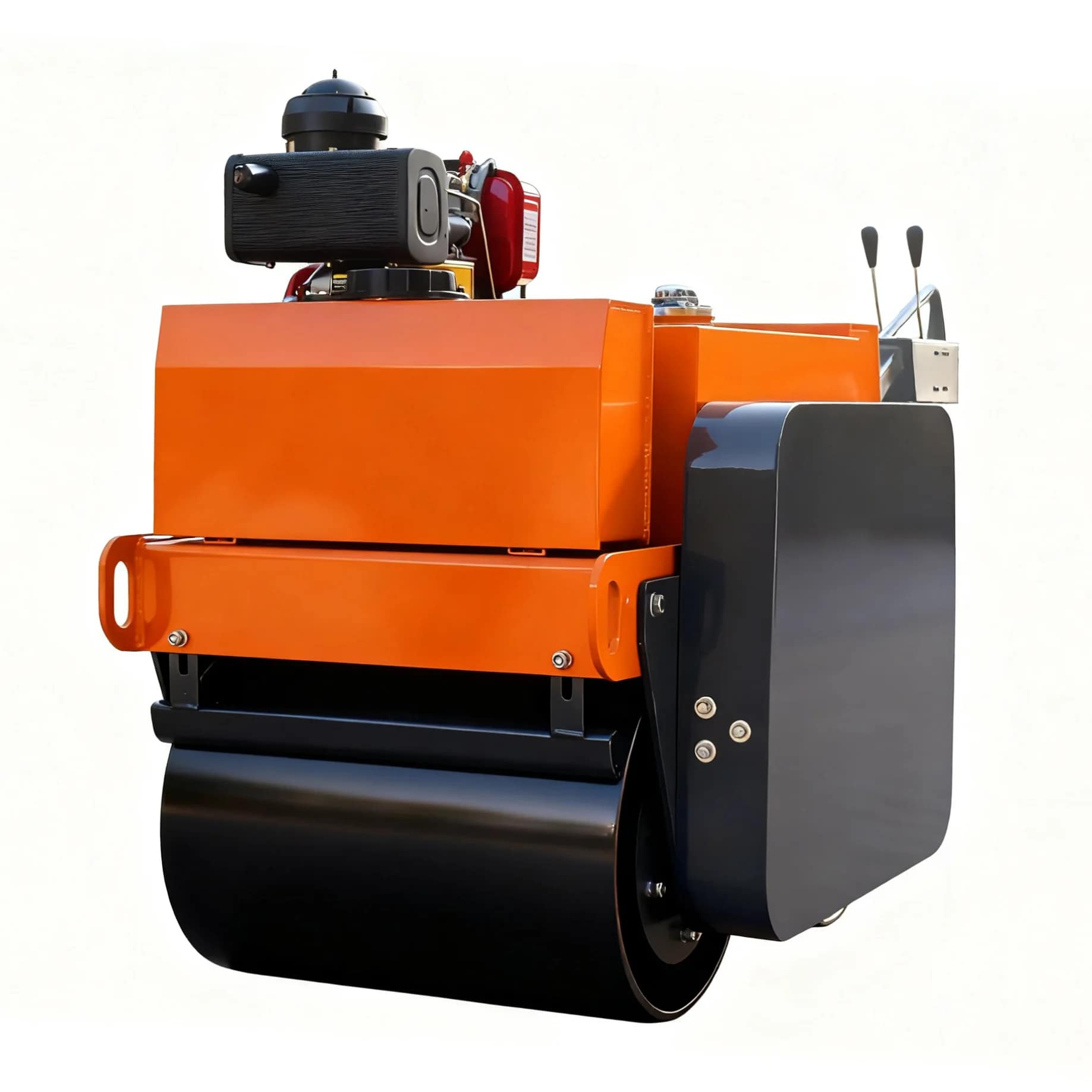Small Mechanical Hand-held Double Steel Wheel Road Vibratory Roller Engine/Motor 6kw Power Cross-border Export Road Construction