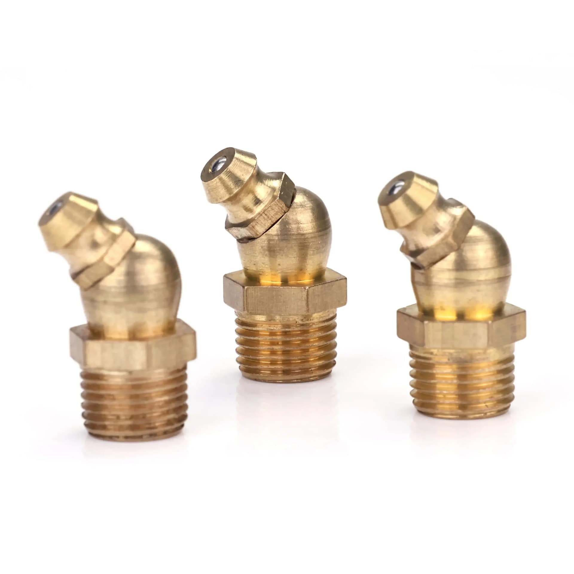 High Quality Brass Grease Nipples Grease Gun Fittings Elbow & Straight Lubrication Components for Automobiles OEM Customized