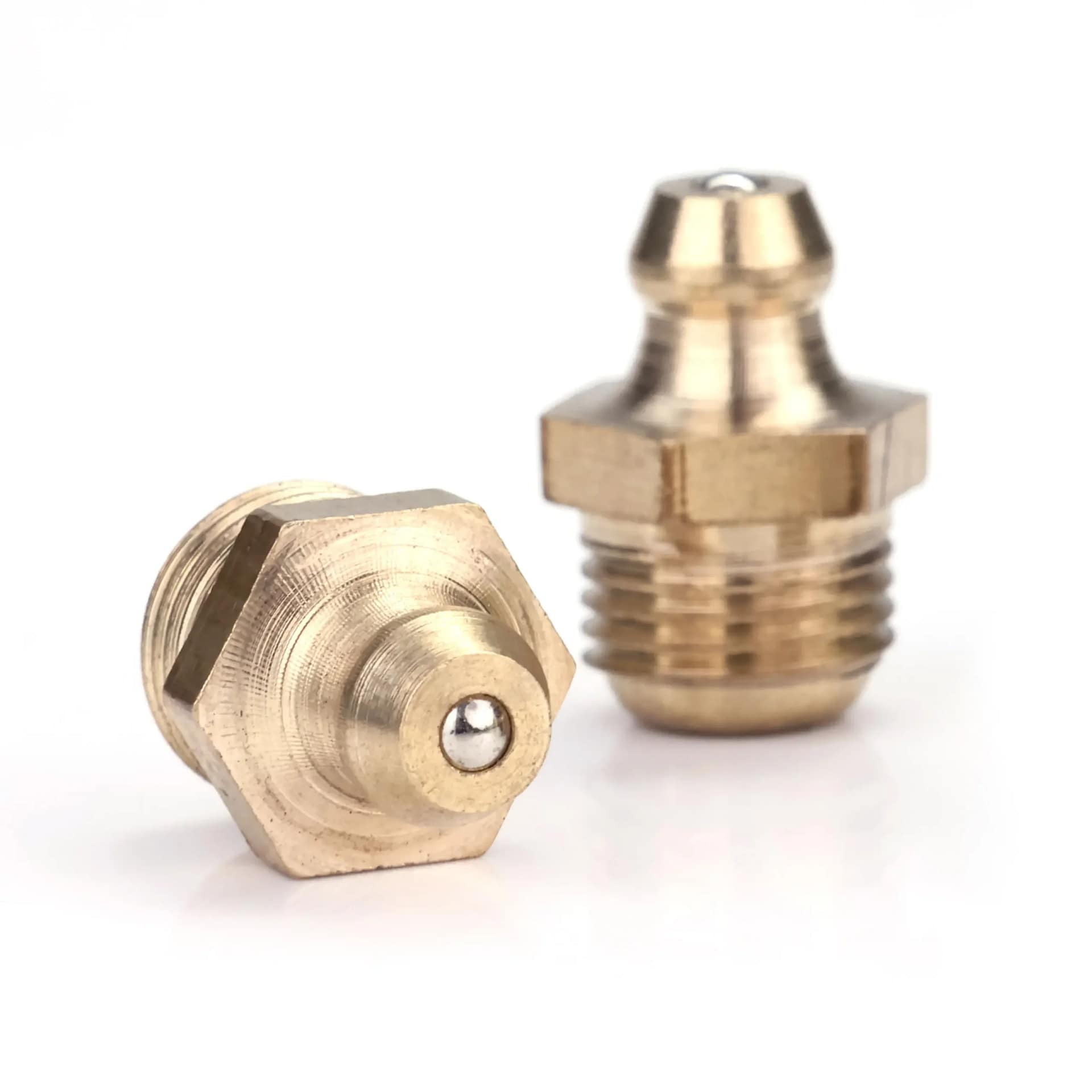 High Quality Brass Screw Grease Nipples and Fittings (Elbow & Straight) for Automotive Lubrication Systems-OEM Customizable