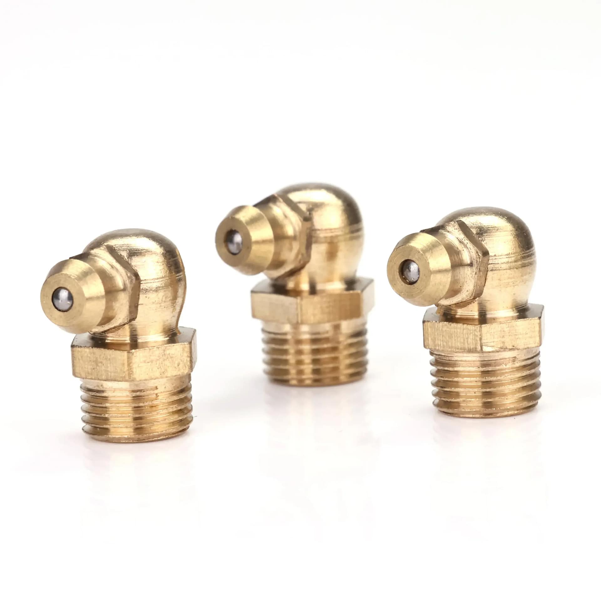 High Quality Brass Grease Nipples Grease Gun Fittings Elbow & Straight Lubrication for Automobiles OEM Customized