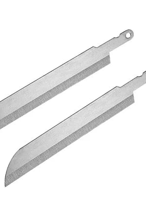 Stainless Steel Steak Knife Blade No Handle Wide Mouth Straight Blade Fine Tooth Adjustable Size Use