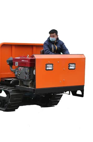 All Track Transport Vehicle Hand-held Track Tractor All-Terrain Climbing Mountainous Area Orchard Self-unloading Truck 950kg 1