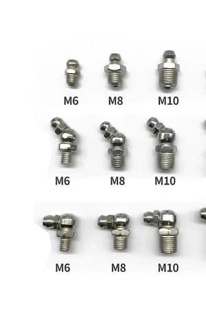 Manufacturer Wholesale Iron Plated Nickel Grease Nipple Straight Bent Gun Fittings Excavator Gun Nozzles China