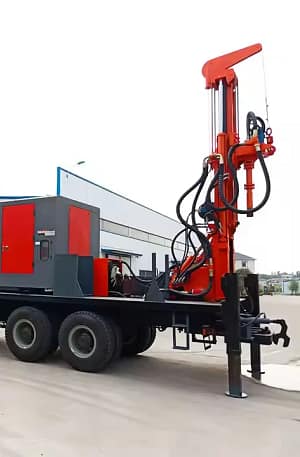 200M Portable Pneumatic Truck-Mounted Ore Drilling Rig with Pump Motor & Gear for Medium-Deep Hole Drilling