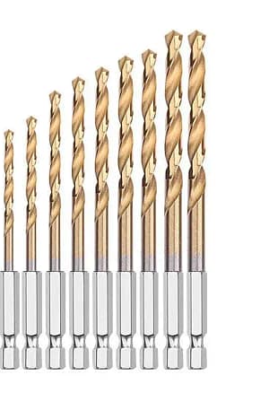 13-piece Hex Shank Twist Center Drill Bit Set High Speed Steel Titanium Coating M35 Electric Screwdrivers Hardware Tools Masonry