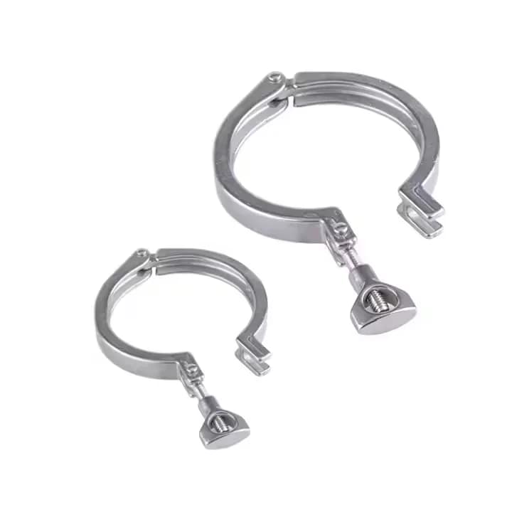 Adjustable Stainless Steel Metric Pipe Clamp with Rubber Washer Base Welded Internal Thread Pipe Bracket