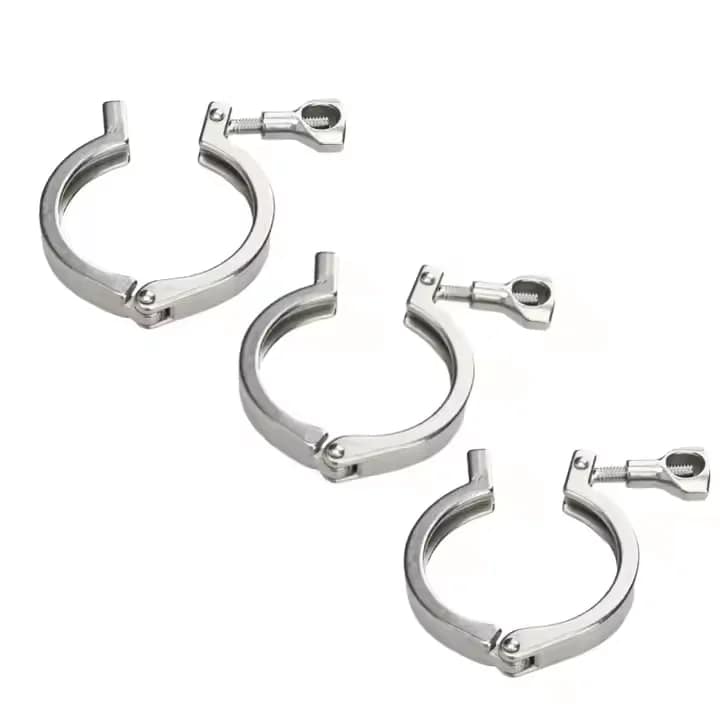 Adjustable Stainless Steel Metric Pipe Clamp with Rubber Washer Base Welded Internal Thread Bracket