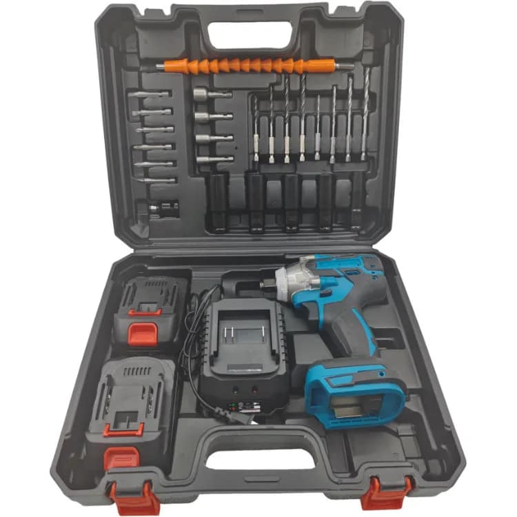Brushless Impact Wrench High Torque Lithium Battery Rechargeable Multi-Purpose Carpenter Tool Set 1 Year Warranty