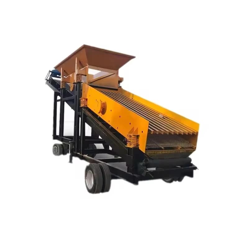 Mobile Stone Screening Machine with Motor Gearbox Bearing Large Vibrating Screening Equipment