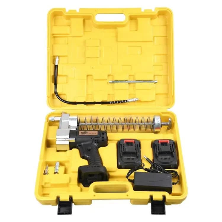 High-Pressure Electric OEM Grease Gun Lubricator 304 Stainless Steel Hardware Auto Repair Tool Set with Hard Case