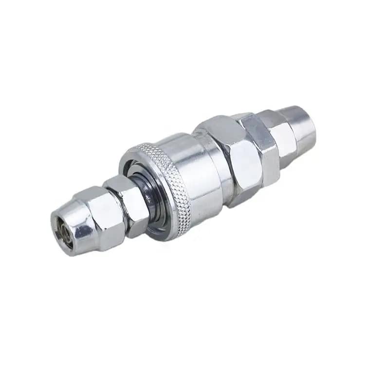 Metal One-Touch Coupler Kit Air Compressor Hose Connector Fittings Quick Connect Couplings