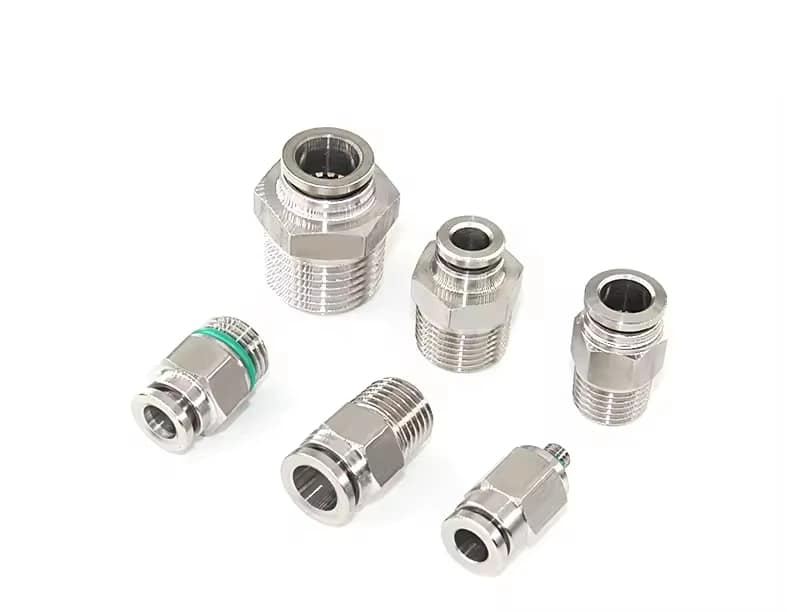PC8-02 Male and Female Threaded Tube Quick Connect Pneumatic Fittings for Drill Screw Computer Pneumatic Connectors