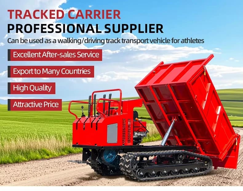 Ini Track Mini Loader Crawler 500-1000kg Hydraulic Hand-Pushed Self-Unloading Lift Transport Vehicle Engine Gear Motor