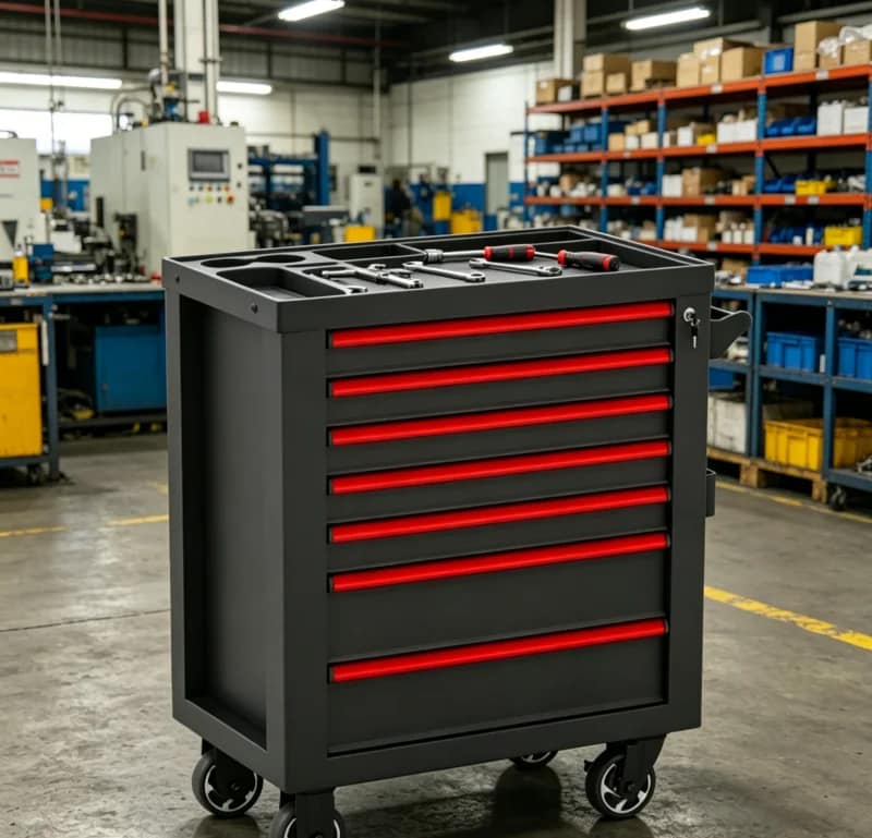 Heavy-duty OEM Auto Repair Tool case Adjustable Stand Industrial-grade Thick Iron Sheet Anti-moisture Mobile Tool Cabinet for