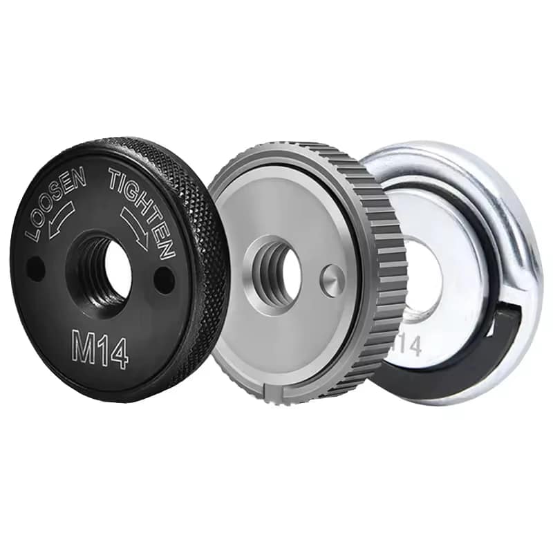 Portable Angle Grinder Pull Ring Clamp M10 M14 5/8-11 Cutting Disc Quick Clamping Plate 12V Rechargeable Lithium Battery