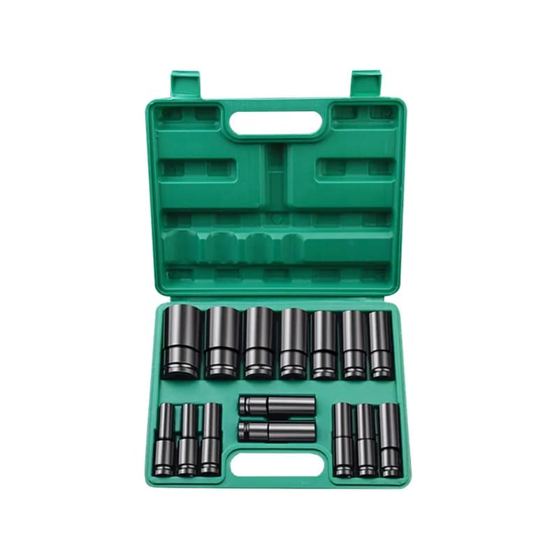 Manufacturer Extended Stainless Steel Hex Socket Wrench Set 15-Piece ODM Customized Racks Public Socket Air Gun