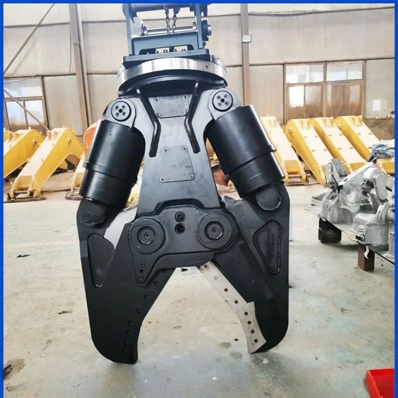 Double-cylinder Hydraulic Shears for Excavators, Modified Attachments for Scrap Car Dismantling, Steel bar Cutting, and