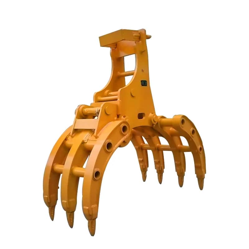 Mechanical Hydraulic Rotating Grab Straight-toothed and Curved-toothed Log Grabber with Gear for 0.05 Ton Excavator