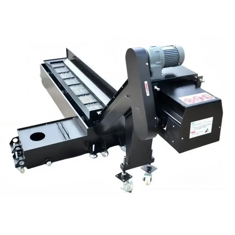 PLC Controlled Hinged Chain Chip Removal Conveyor with Gearbox and Motor