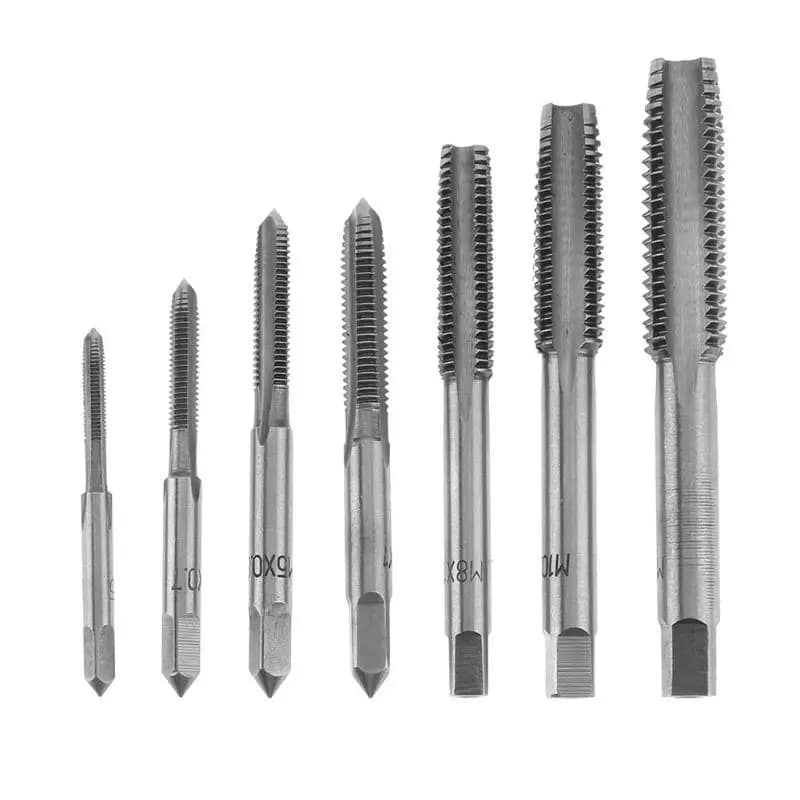 Bearing Steel Square Shank Straight Groove Hand Taps M3-M12 Seven-Piece Set OEM Customized From China