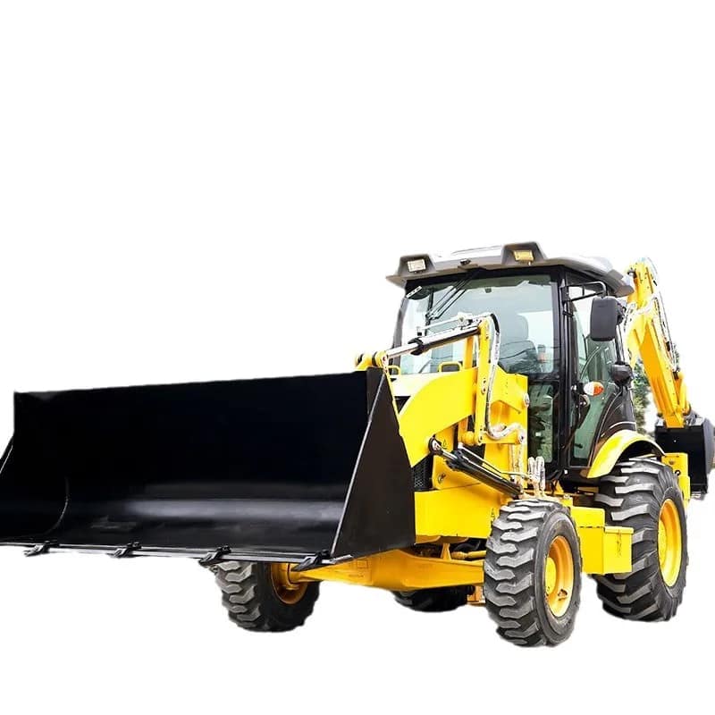 Two-in-one Front Loading Rear Excavating 40-28 Multi-functional Four-wheel Drive Diesel Hydraulic Loader 0.3m Backhoe Loader