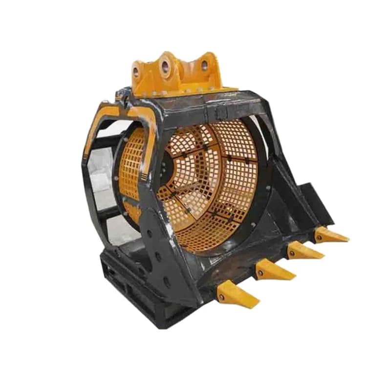 Excavator Screening Bucket River Cleaning Sand Gravel Separation Cage Hydraulic Rotary Drum Digger China Origin More 5 Years