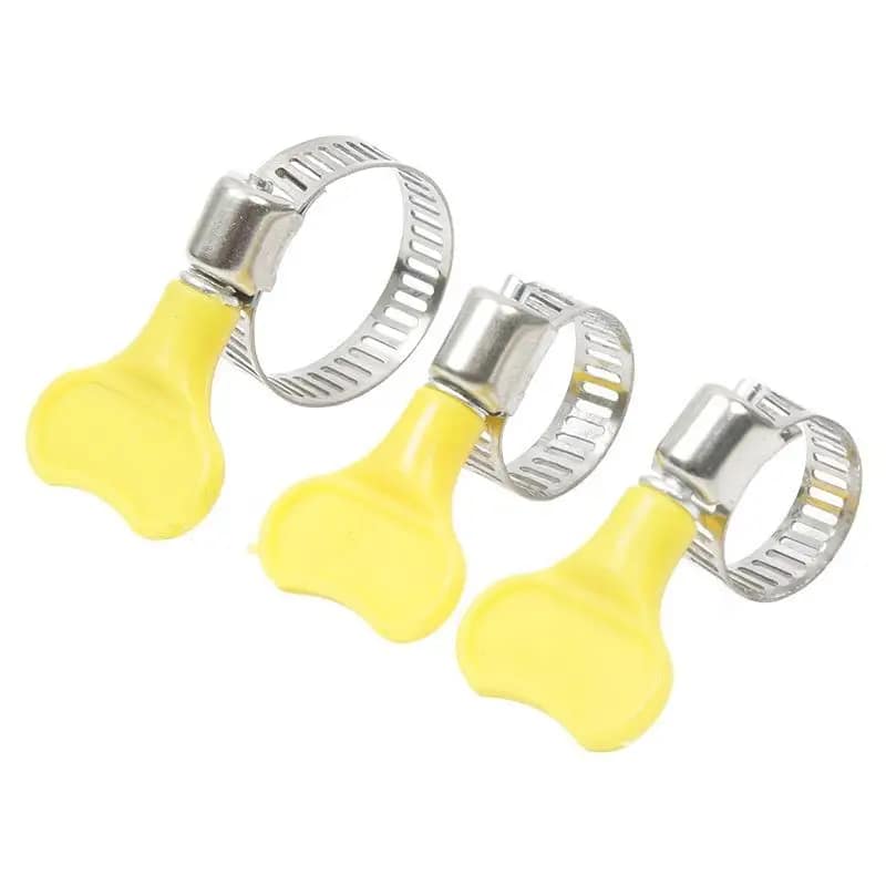 Wholesale Adjustable Butterfly Hose Clamps with Plastic Handle Zinc-Plated Stainless Steel Metric Pipe Clamp