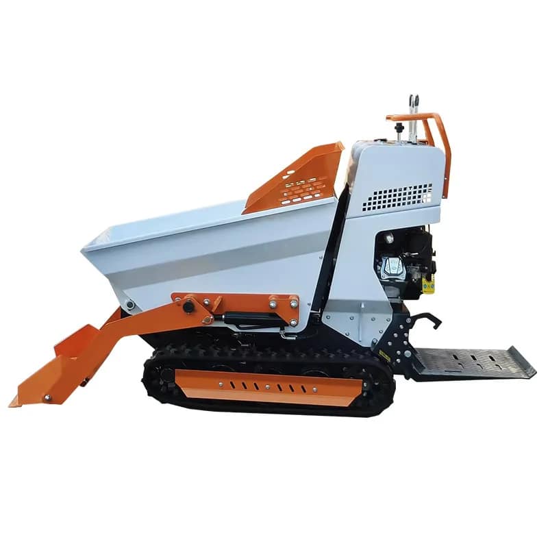 Full Hydraulic Track-mounted Mini Lifting Dump Truck with Engine Motor Gear & Bearing 4.5kw Power 500kg Bucket Capacity