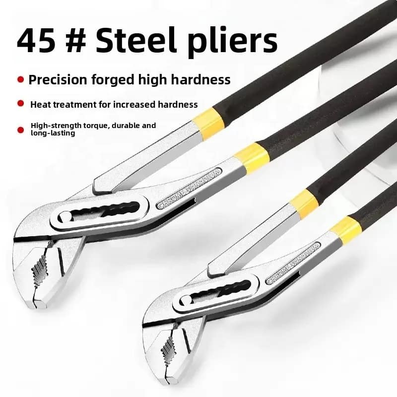 Wholesale Carbon Steel Adjustable Large Mouth Water Pump and Pipe Wrench Plumbing Tools Black/Silver/Yellow