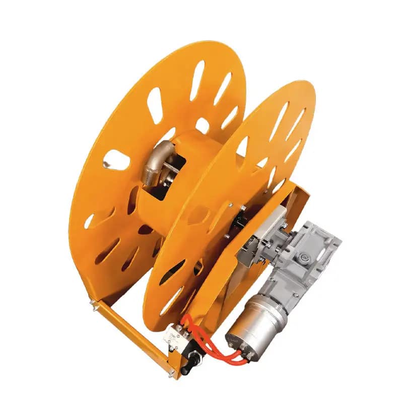 Heavy-Duty Retractable Ergonomic Anti-Slip Grip Rust-Resistant Air Hose Reel Pneumatic Tool