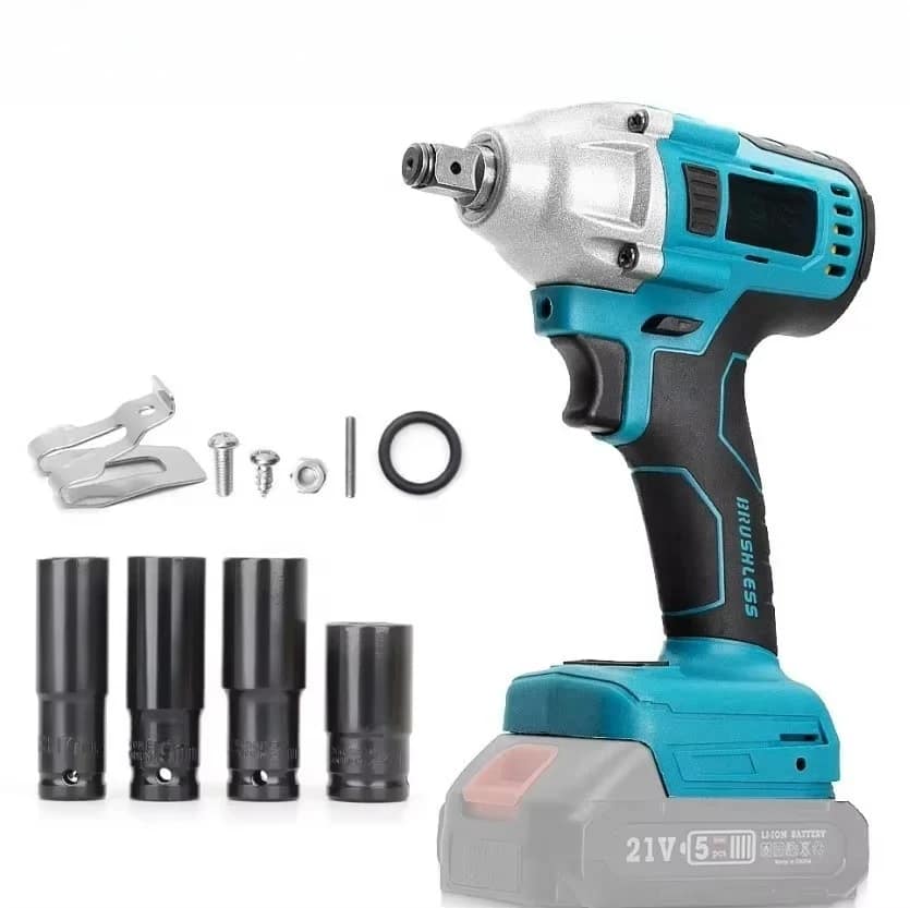 21V Electric Wrench Lithium Battery Charging Brushless Impact Wrench High Torque Scaffolder Air Gun Powerful Auto Repair 1 Year
