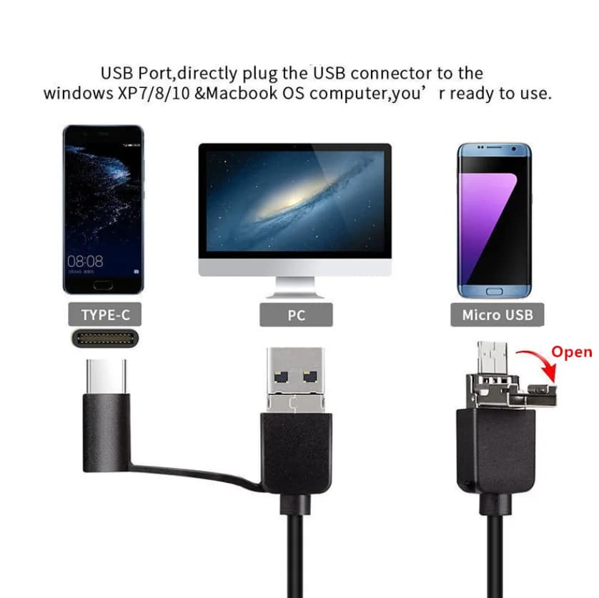 High-Definition Mobile Phone Endoscope for Automobile Pipeline Inspection OEM DIY Industrial Grade with 3-Year Warranty